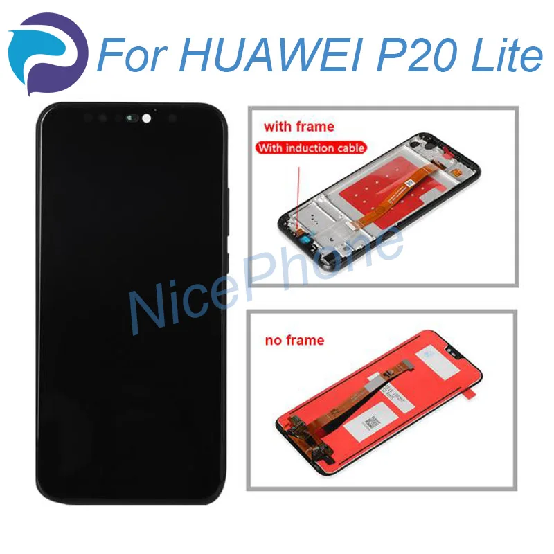 Для Huawei P20 lite экран + цифровой преобразователь сенсорного экрана в сборе запасные