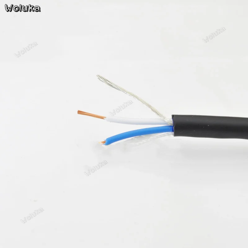 1 м 200 в рулоне 5 мм черный кабель из чистой меди для аудиосигнала 2-ядерный