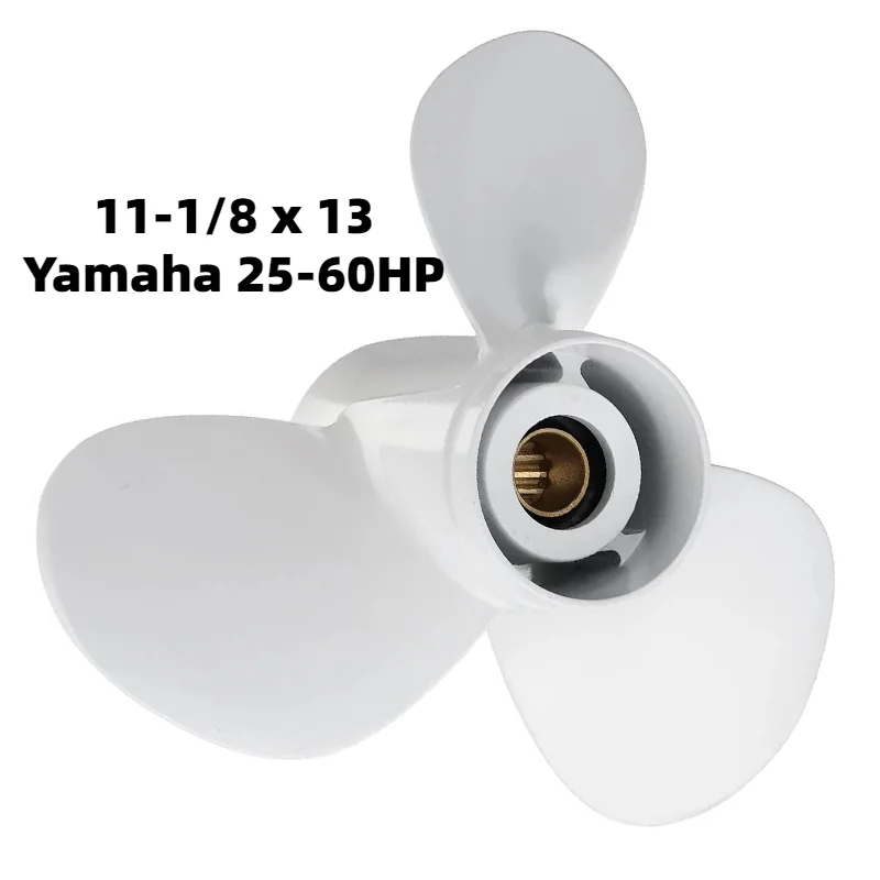 

11 1/8 x 13 New Aluminum Alloy 3 Blade Outboard Propeller For Yamaha 25-60HP 69W-45945-00-EL Marine Propeller Boat Parts