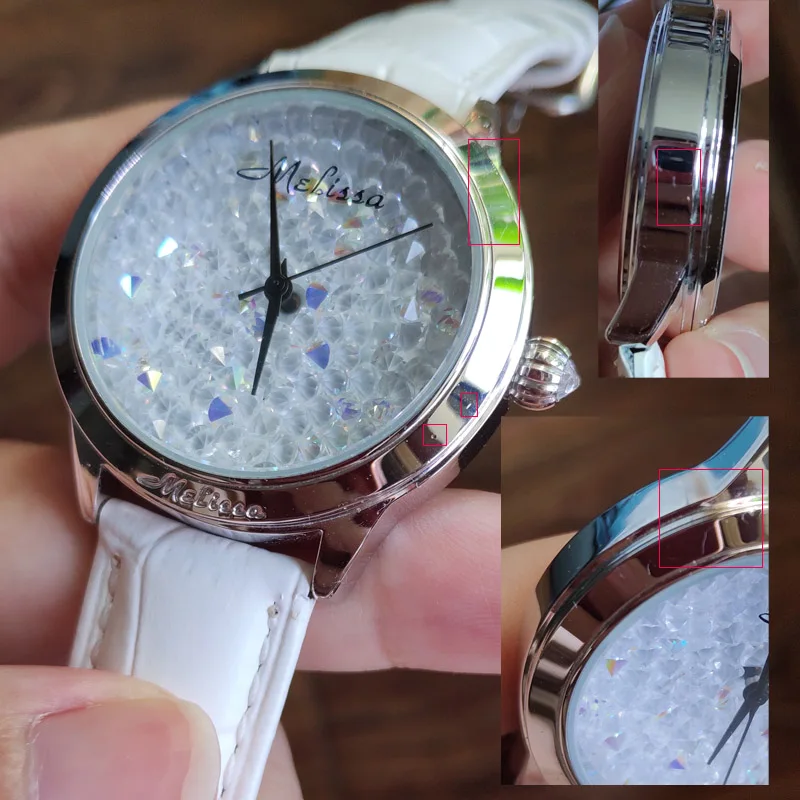 38mm white Распродажа! Дефекты царапины демонстрирует образцы выцветает Цвет Julius Для женщин часы Япония кварцевых часов из натуральной кожи Нержавеющая сталь без коробки - Цвет: 38mm white