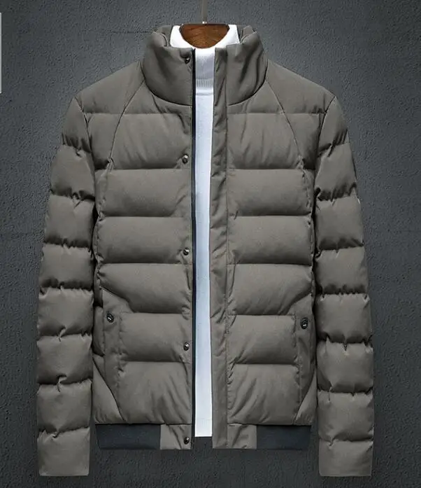 Male Padded Warm Parkas Stand Collar Winter Cotton-padded Clothes Thick Men Winter Jacket