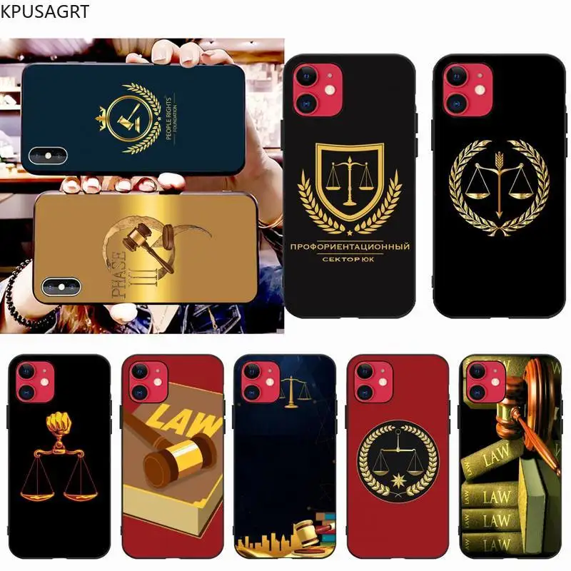 

KPUSAGRT Law Lawyer Judge Phone Case for iphone 12 pro max 11 pro XS MAX 8 7 6 6S Plus X 5S SE 2020 XR case