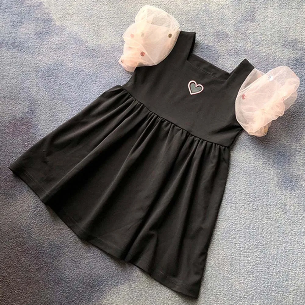 

Amya Baby Toddler Girl Summer Dresses Puff Sleeve Princess Girls Costumes Back To School Childrens Clothing Kids Dress