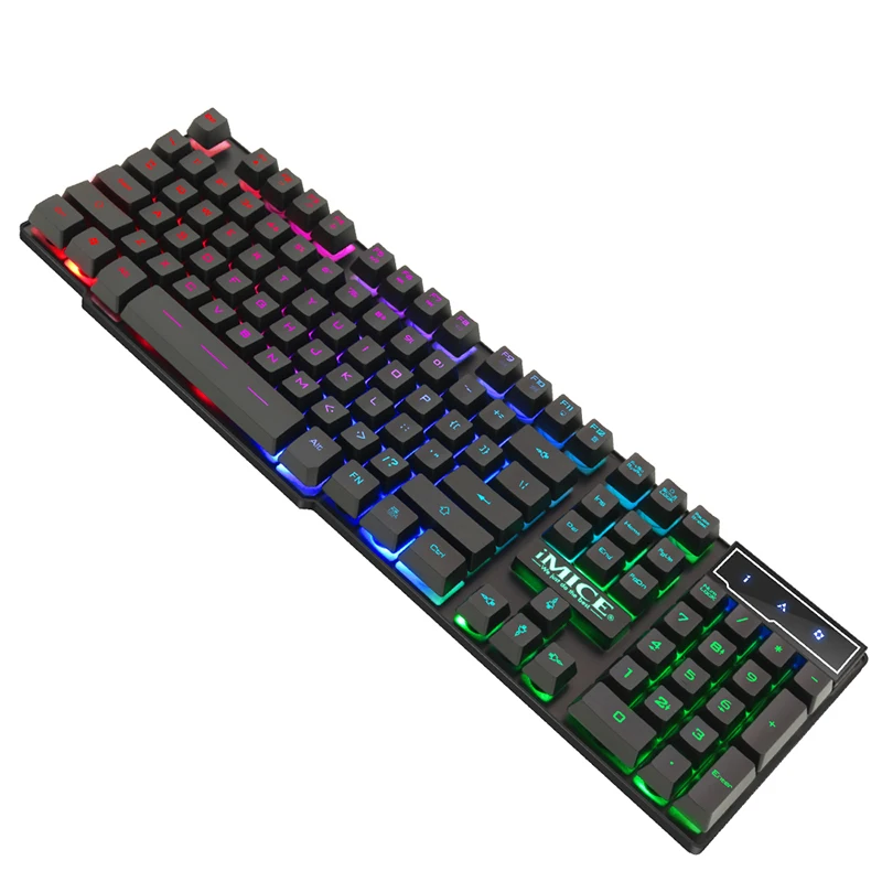 Крутая RGB игровая клавиатура с подсветкой 104 Keycaps Водонепроницаемая USB Проводная