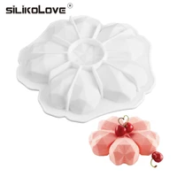 silikolove 1pc diamond heart flower shape mousse dessert silicone cake mold for baking decorating tools diy bakware moulds