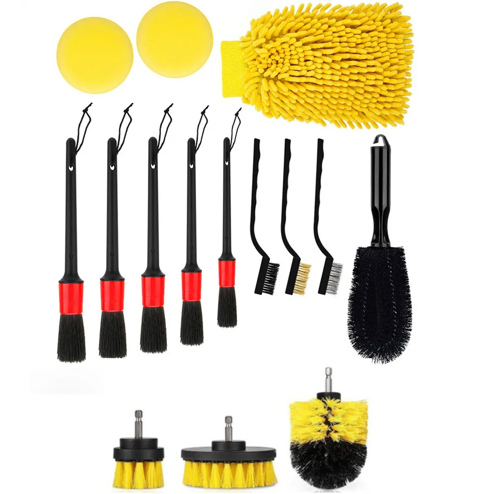 

Detail Brush Car Cleaning Brush Detailing Brush Set Dirt Dust Clean Brushes For Car Interior Exterior Leather Air Vents Cleaning