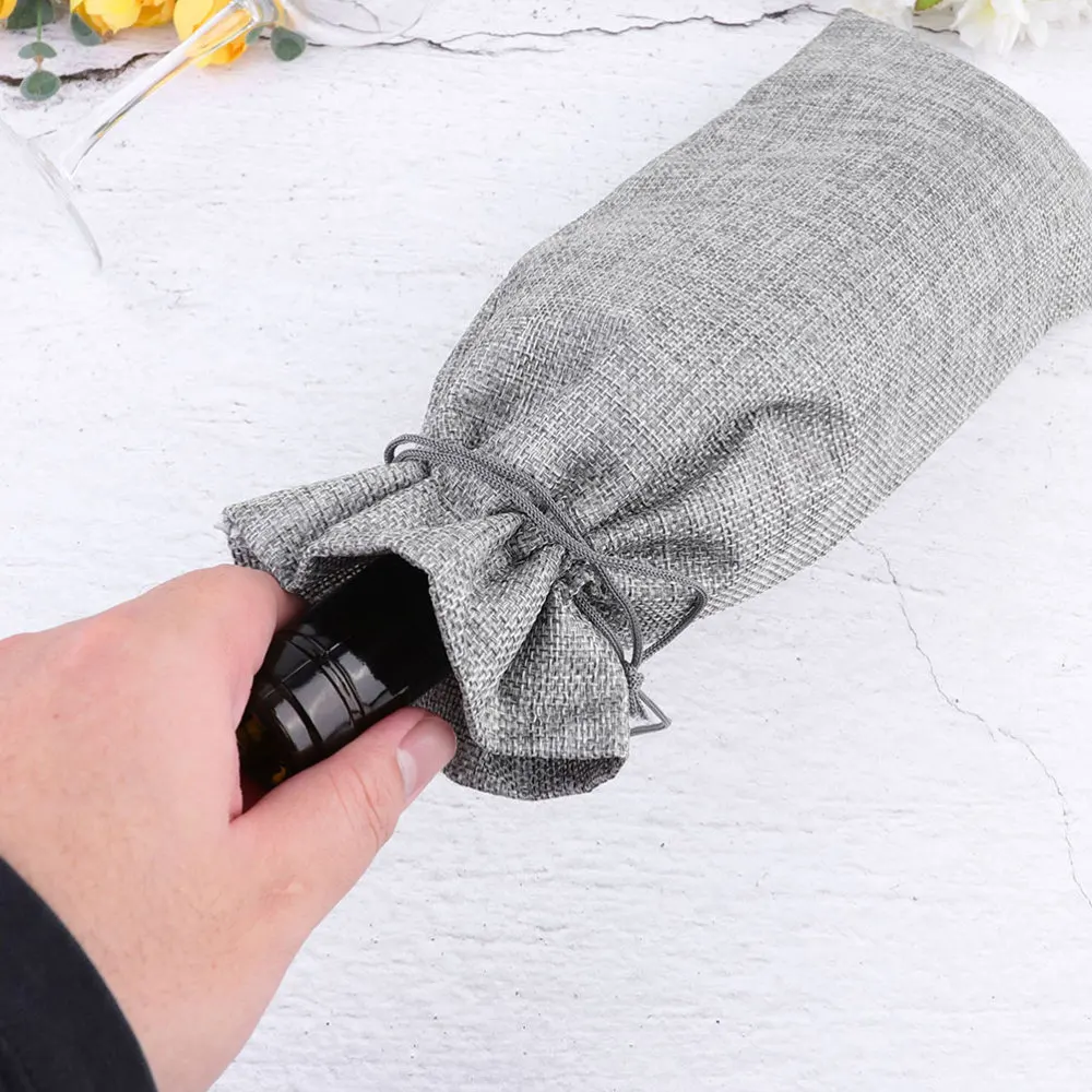 

1 Set Bottle Decorations Linen Bottle Covers Durable Bottle Protectors