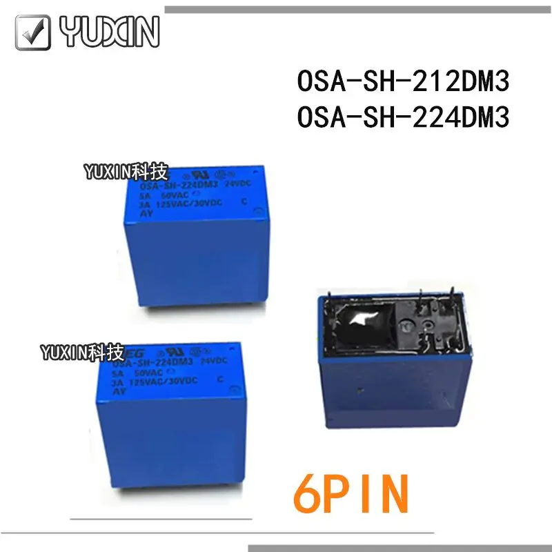 10 шт./лот 100% оригинальное и новое реле OSA SH 212DM3 12VDC SS 224DM3 24VDC 6PIN 5A 12В 24В|Реле| |