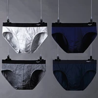 4pcslot mens underwear large size mens colored cotton u convex large size fat man triangle underwear mens breathable