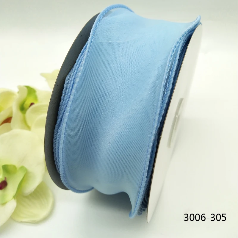 Лента из органзы с волнистыми краями 5 метров 50 мм | Дом и сад