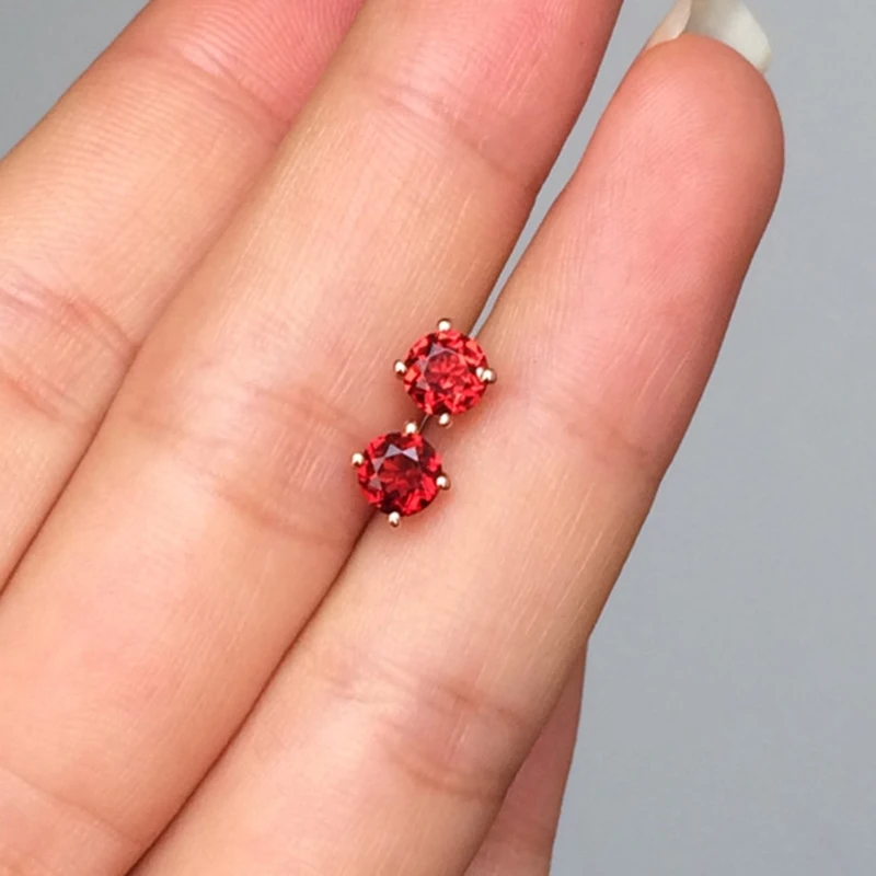 Модные милые серьги гвоздики из клипс Серебро 925 стерлингового серебра с