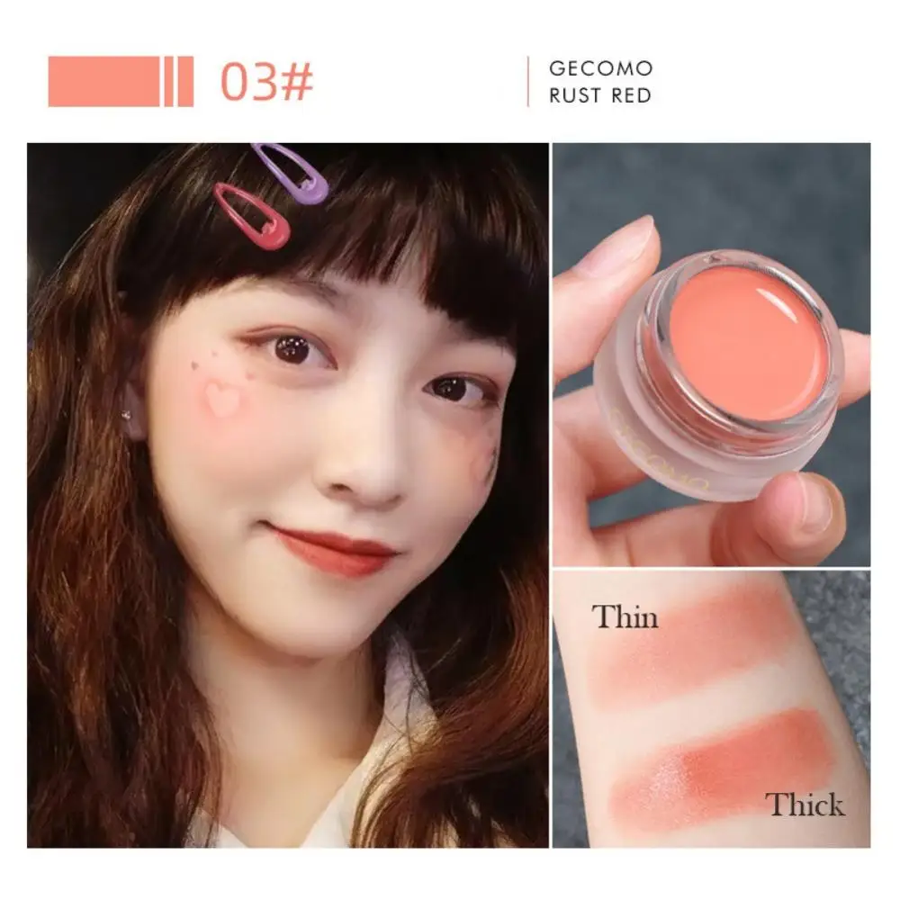A03 New Jelly Blush Long Lasting Shiny Brighten Makeup Effects Colorfast Jell Blush Cream Blush - Цвет: A03