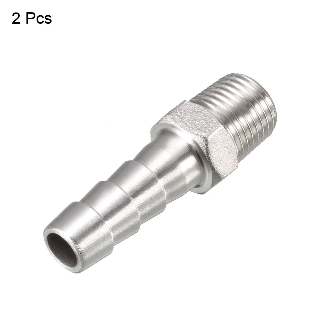

uxcell 2pcs tainless Steel Barb Hose Fitting Connector 10mm Barbed X G1/4 Male Pipe to connect lines for air water fuel etc