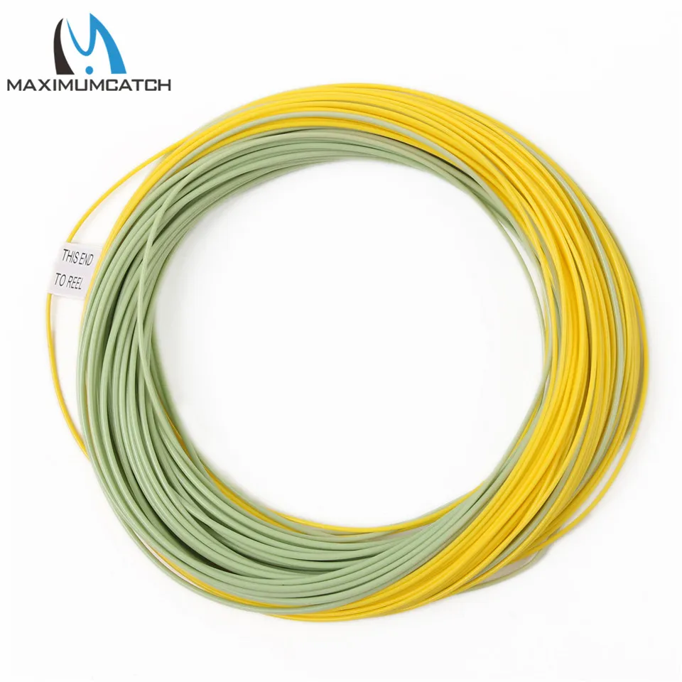 Line Only Maximumcatch 90FT-100FT 2/3/4/5/6/7/8/9wt Летающая леска Вес вперед плавающая Летающая леска с W петлей - Цвет: Line Only