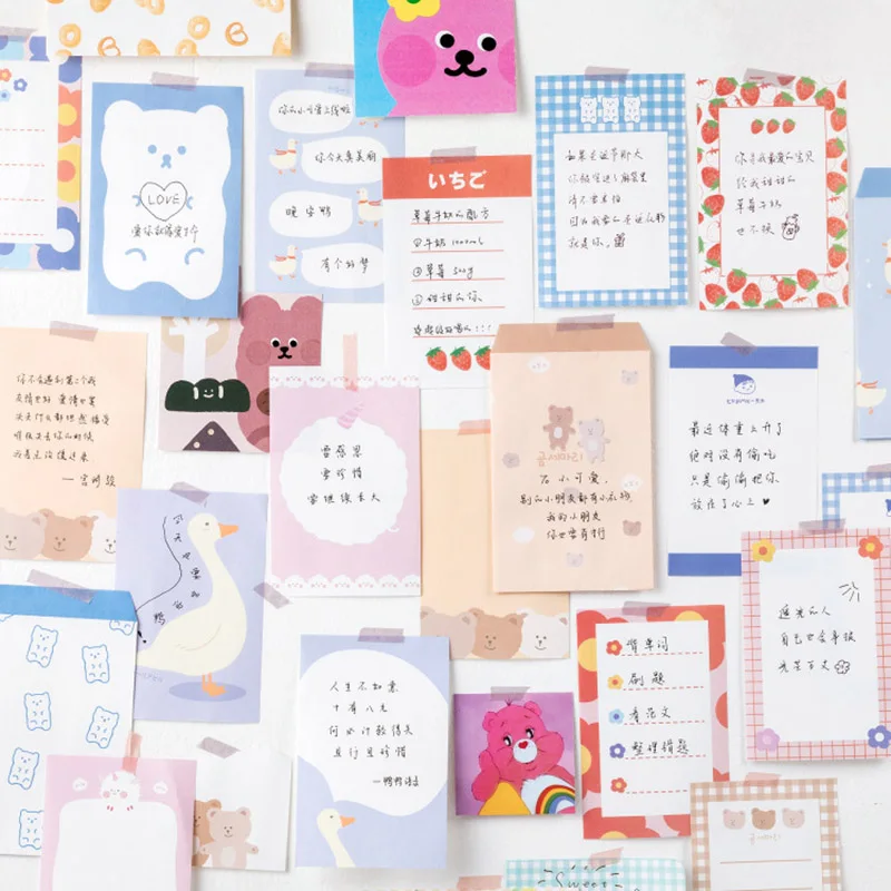 9 шт. милый фруктовый бумажный конверт с надписью Kawaii животными для детей