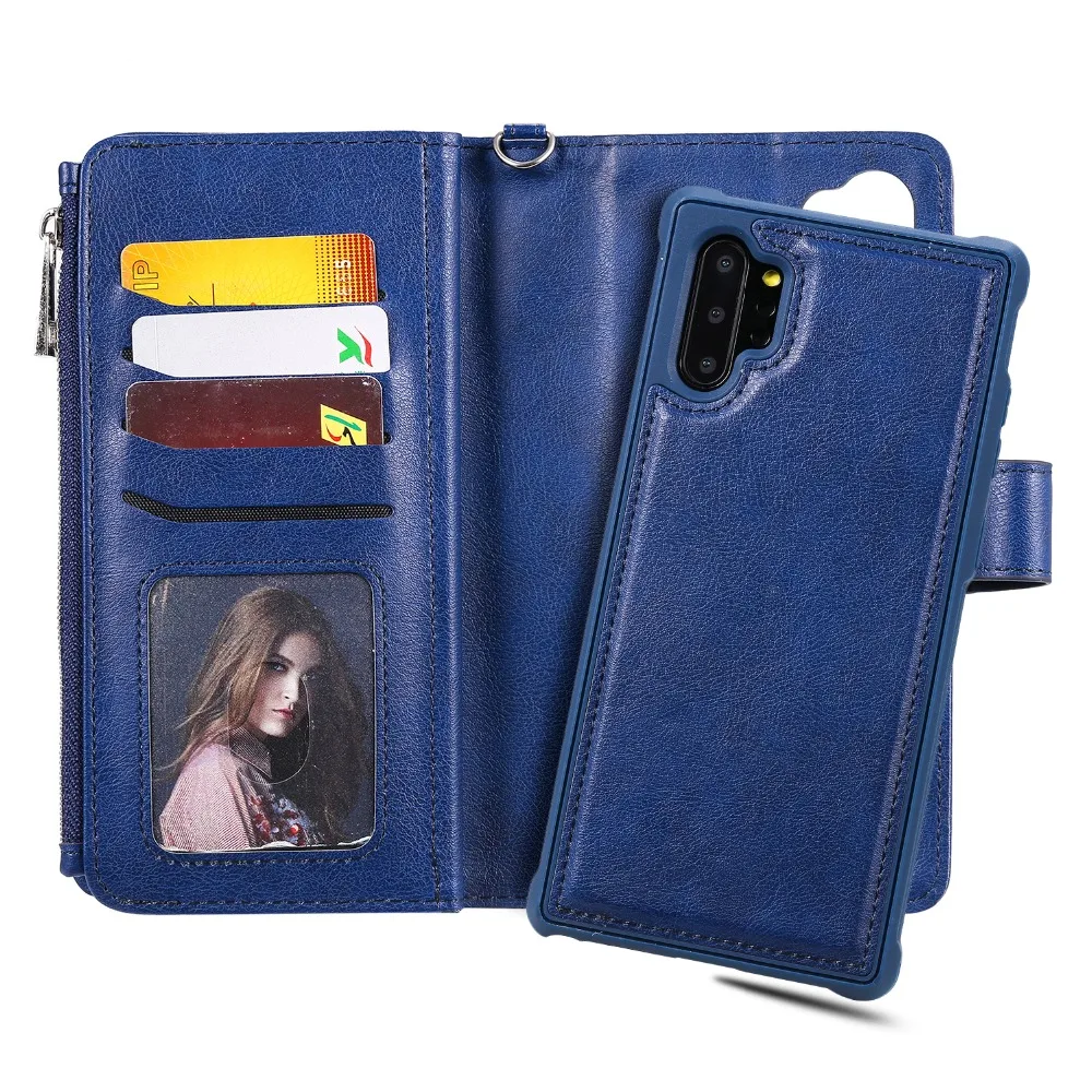 Роскошный Магнитный флип-чехол Note9 для samsung Galaxy Note 8, 9, 10 Pro, S10, E, 5G, S9, S8 Plus, кошелек на молнии, чехол-кошелек, Note8, S9Plus