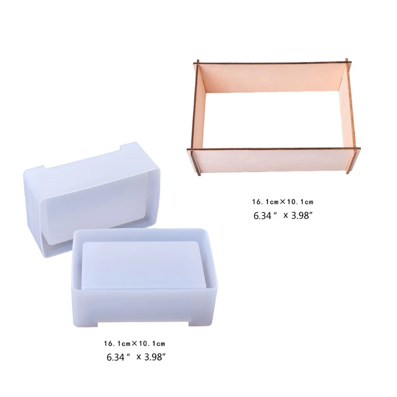 

Paper Box Epoxy Resin Mold Tissue Napkin Case Silicone Mould DIY Crafts Jewelry Storage Organizer Home Decorations Casting Tools
