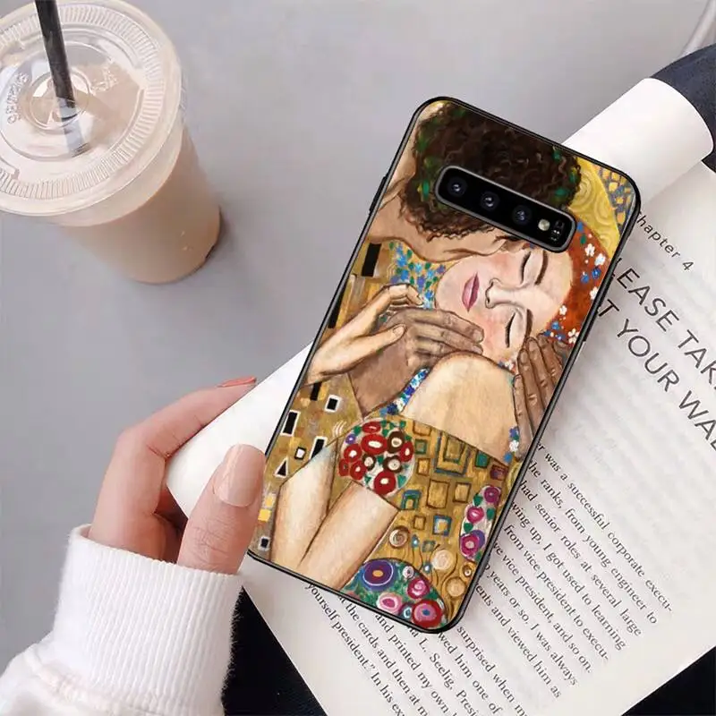 

the kiss Gustav Klimt Painting Phone Case For Samsung Galaxy A50 A30 A71 A40 S10E A60 A50s A30s Note 8 9 S10 Plus S10 S20 S8
