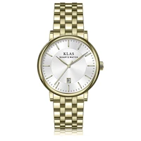 mens watch 20 0 x 18 0 mm stainless steel gold watch with butterfly buckle waterproof business watch klas brand