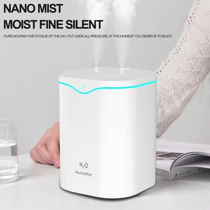 

Air Humidifier Double Nozzle 2L Essential Oil Aroma Diffuser With Coloful LED Light Ultrasonic Humidifiers Aromatherapy Diffuser