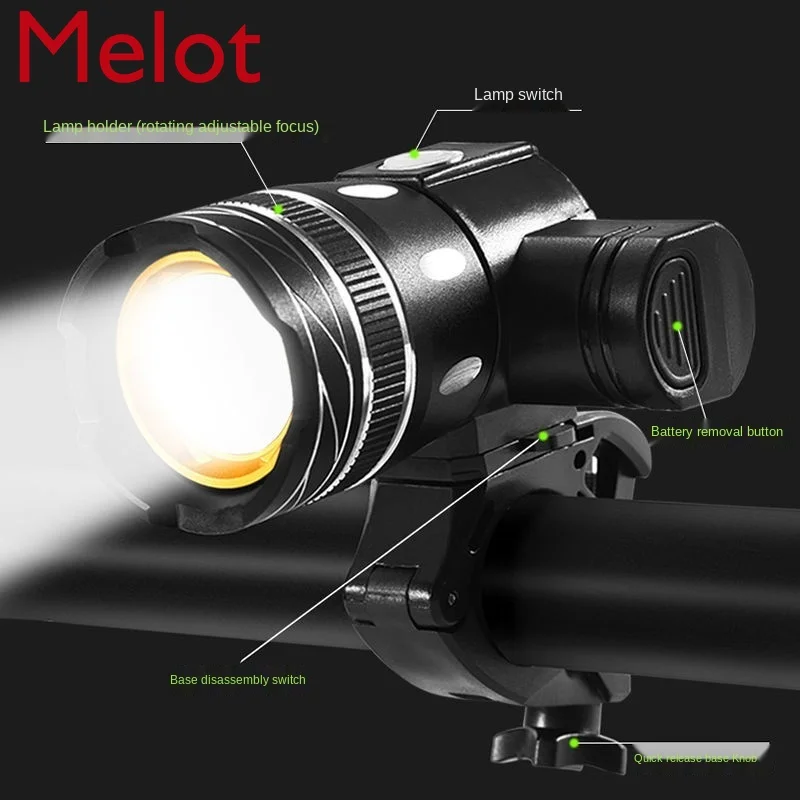 

Bicycle Light Headlight Cycling Fixture and Fitting Set Charging Power Torch Horn Night Riding Mountain Bicycle Lights