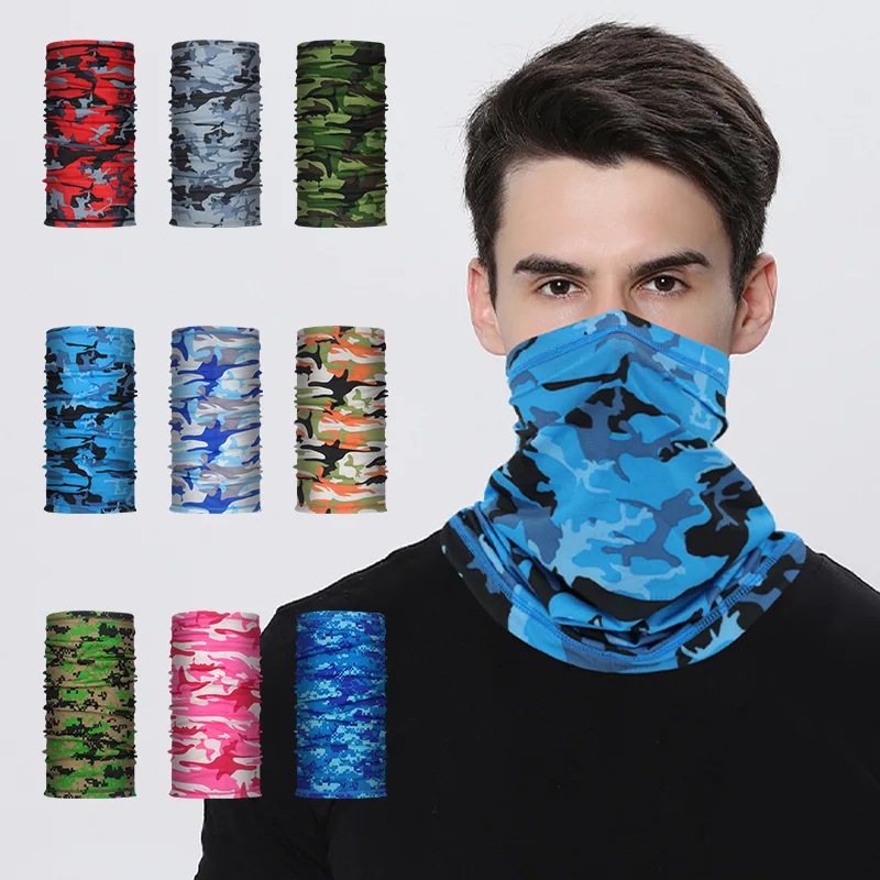 

Camouflage Bicycle Ice Silk Scarf Sunscreen Outdoor Men Fishing Magic Neck Tube Sport Collar Cyling Scarf Hiking Women Headscarf