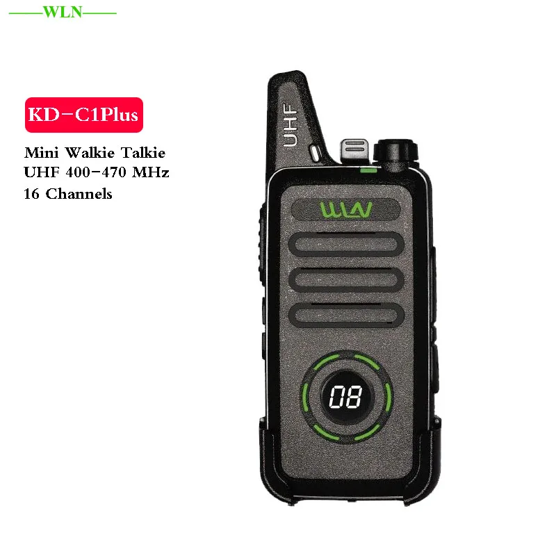 Портативная мини рация WLN KD C1 Plus UHF 400 470 МГц 5 Вт с 16 каналами двустороннее радио