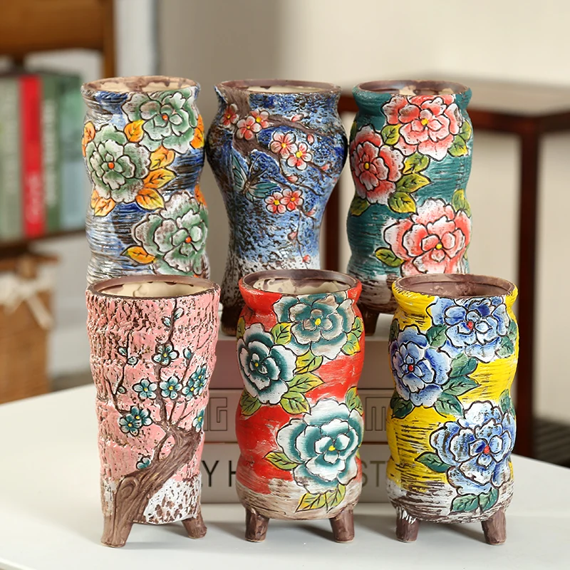 Цветочные горшки суккулентные для кактусов растения садовые керамические