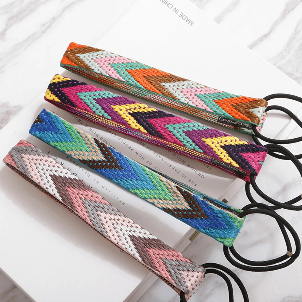 Этнические богемные повязки на голову с вышивкой в стиле бохо для девочек