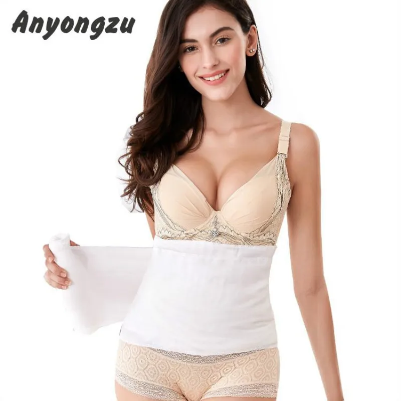 Cintur&oacute;n abdominal para mujeres embarazadas, faja multifuncional para el cuidado postparto, 1200CM de largo, blanco, 2 rollos/paquete, M XL-0