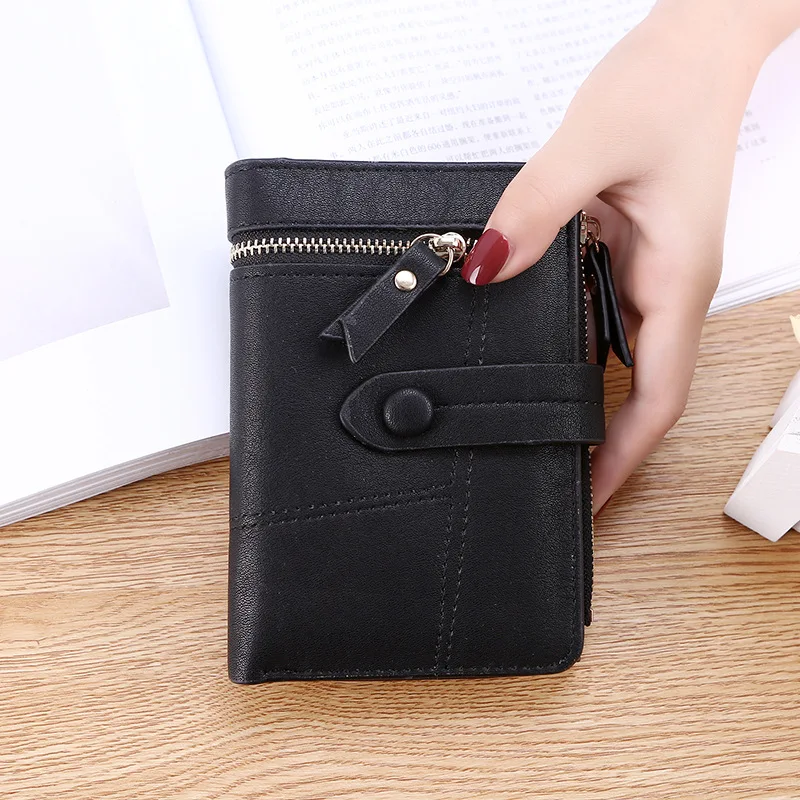 Korea Women's Wallet Short Women Coin Purse Wallets Bag For Woman Card Holder Small Ladies Wallet Female Hasp Mini Clutch 2021