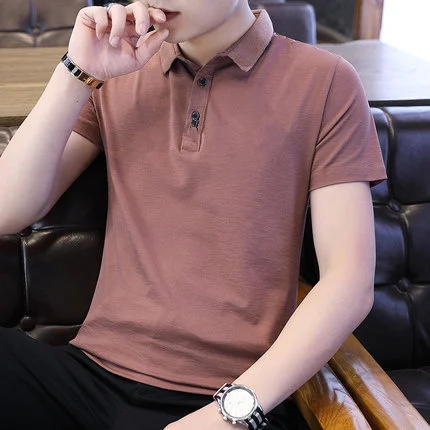 

Summer men's business casual short sleeve t-shirt 4886