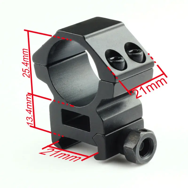 

2pcs 25.4mm 1" Medium Profile Rings Fit 20mm Weaver Picatinny Rail Scope Mount