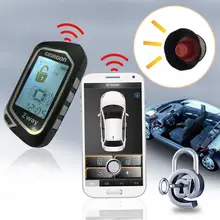 2 Way LCD Car Alarm Security System with Remote Start System Mobile Phone Remote Key Control 1600 feet Range Plug N Play for Car