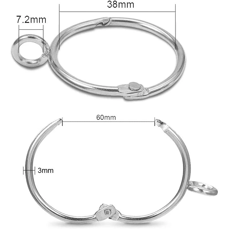20 шт. открытые серебряные кольца для занавесок металлические нержавеющие петли