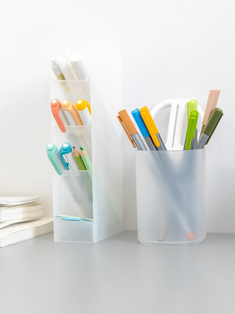 Multi-function 4 Grid Desktop Pen Holder Office School Storage Case Plastic Box Desk Pencil Organizer pf92606543 | Дом и сад