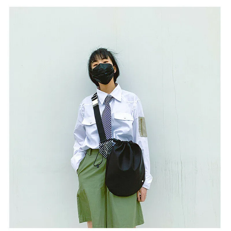 Модная сумка-мешок на шнурке Дамский мессенджер сумки через плечо для женщин 2019