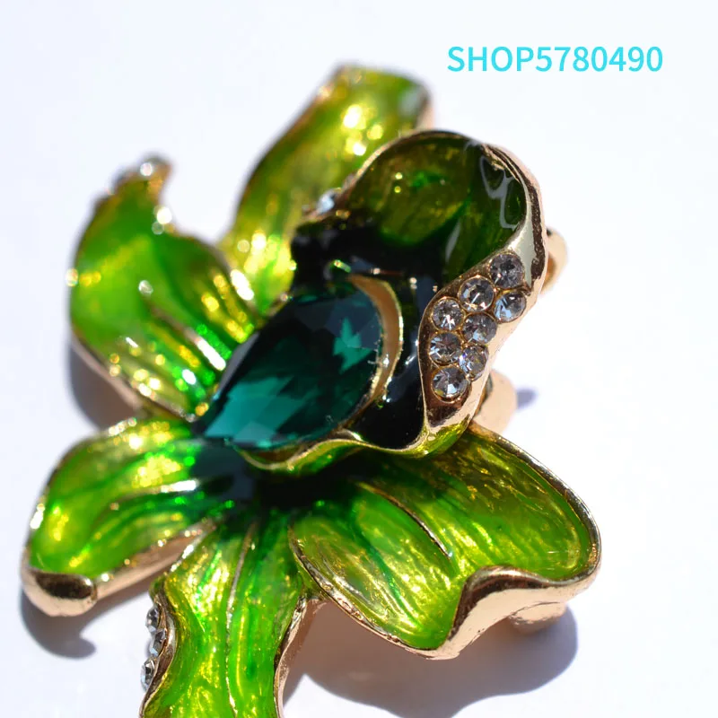 Женская брошь в форме цветка элегантная булавка с кристаллами Стразы для