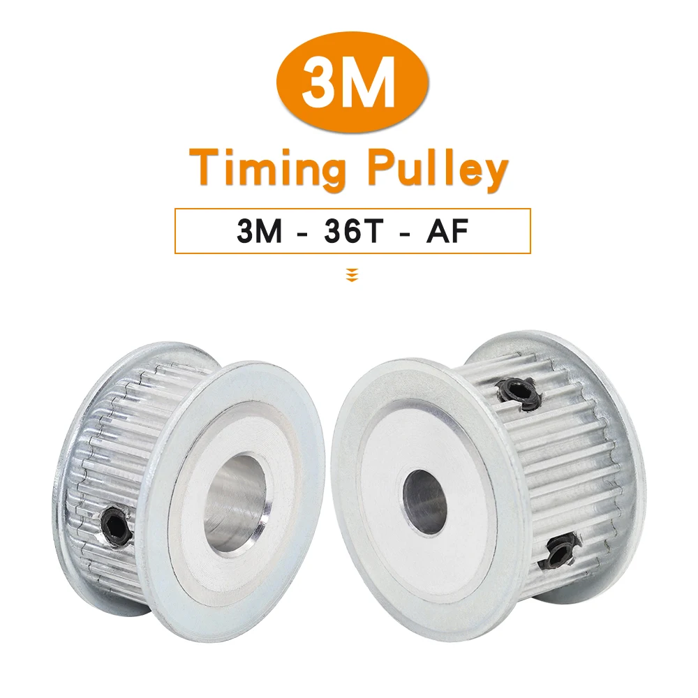 

3M-36T Pulley Wheel Bore 6/8/10/12/14/15/16/17/19/20 mm Alloy Wheels Teeth Pitch 3.0mm AF Shape For Width 10/15mm 3M Timing Belt