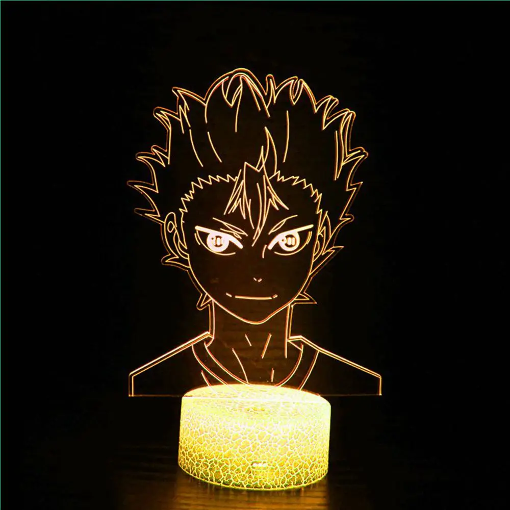 

Anime Hai k yuu Hin ata Shoyo Kageyama Tobio Character Acrylic LED Children's Bedroom Decoration Night Light 3D Table Lamp
