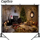 Capisco Рождественские фоны для фотосъемки Роскошная светильник светлая елка подарки кирпичная стена украшения фоны для фотостудии