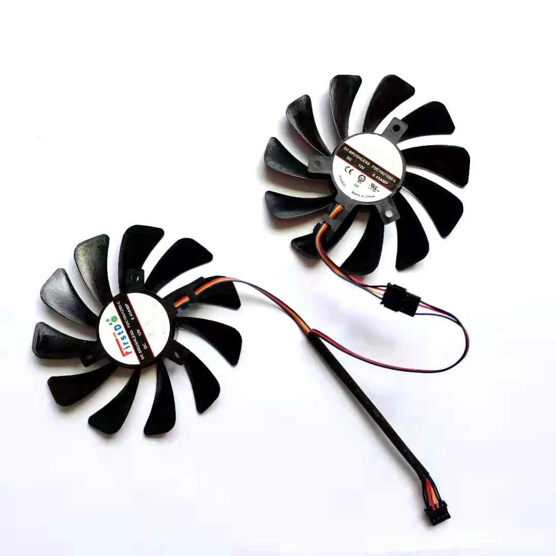 New FDC10U12S9-C 4pin 95mm 2pcs/lot for XFX RX580 HIS RX580 IceQ RX590  Graphics Card Cooling Fan
