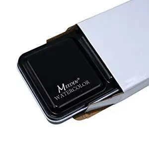 MEEDEN акварельные краски Tin Box Палитра живописи коробка для хранения с 6/12/24 шт. кювет и 12/24/48 полукювет для художественной росписи