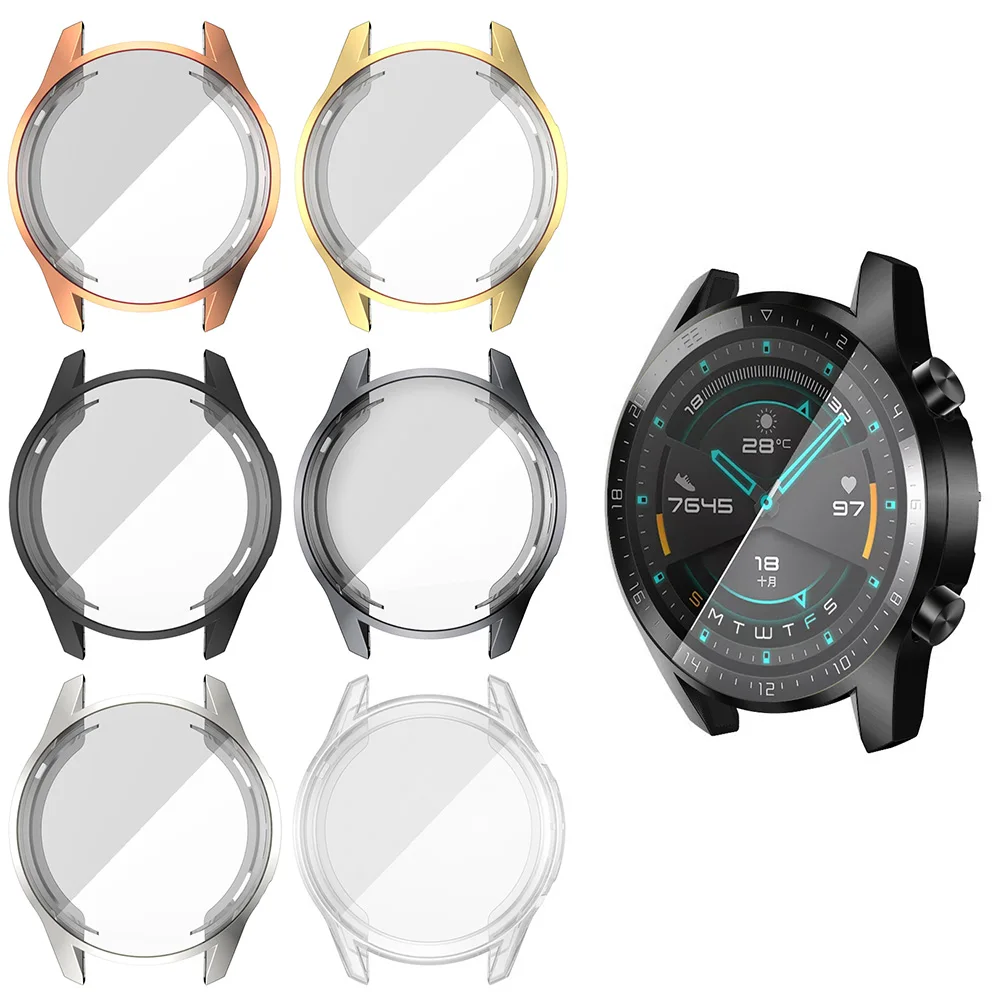 Совместимость с huawei Watch GT2 46 мм полный чехол с встроенной защитной пленкой