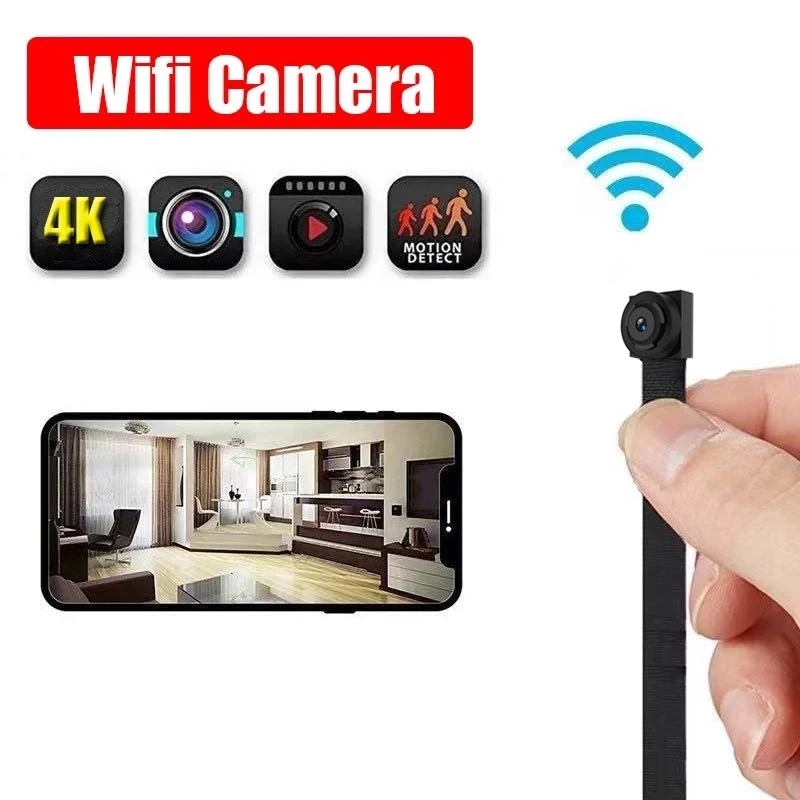 

ip Cam 4K Wifi Mini Camera P2P/AP Camcorder Motion Detection Night Vision Remote Control Micra Body Cam Support Hidden tf card