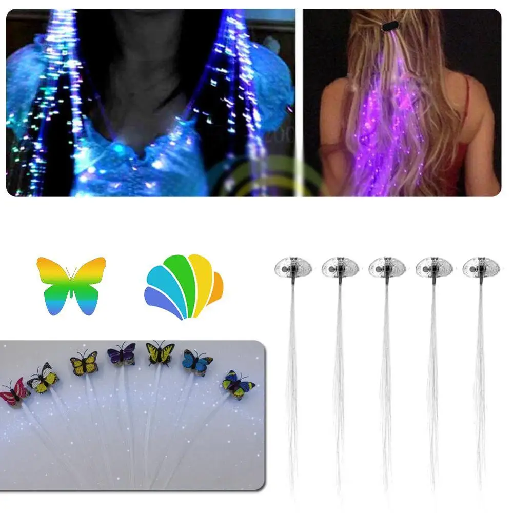 Женская заколка для волос со светодиодной подсветкой и бабочкой|Светящиеся
