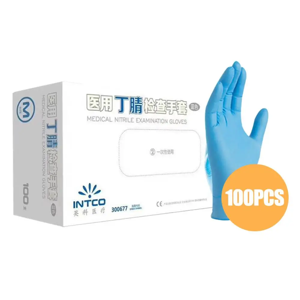 Латексные одноразовые перчатки для домашней уборки 100 шт. Резиновые Садовые