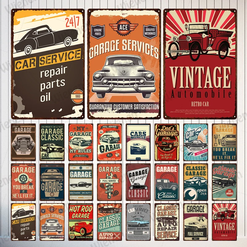 

Various Car Metal Plaques Classic Jeep Truck Cars Retro Metal Tin Sign Poster Decoration Board Garage Home Wall Decoration