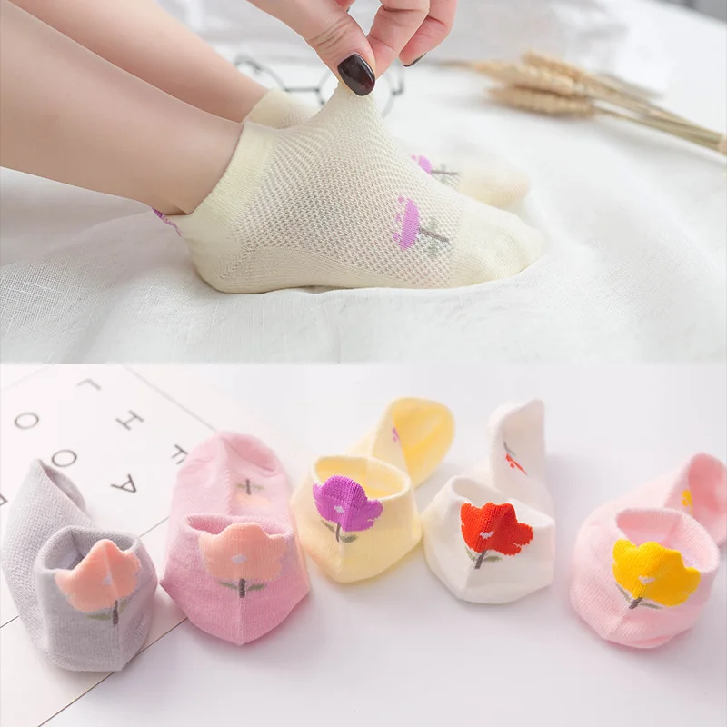 5 пар хлопковые детские носки для детей от 1 до 12 лет летние тонкие сетчатые с