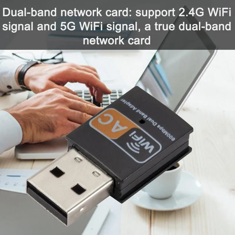 

2020AC 600M dual frequency mini 5G wireless network card computer external USB WIFI receiving adapter RTL8811CU